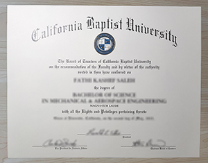 California Baptist University diploma