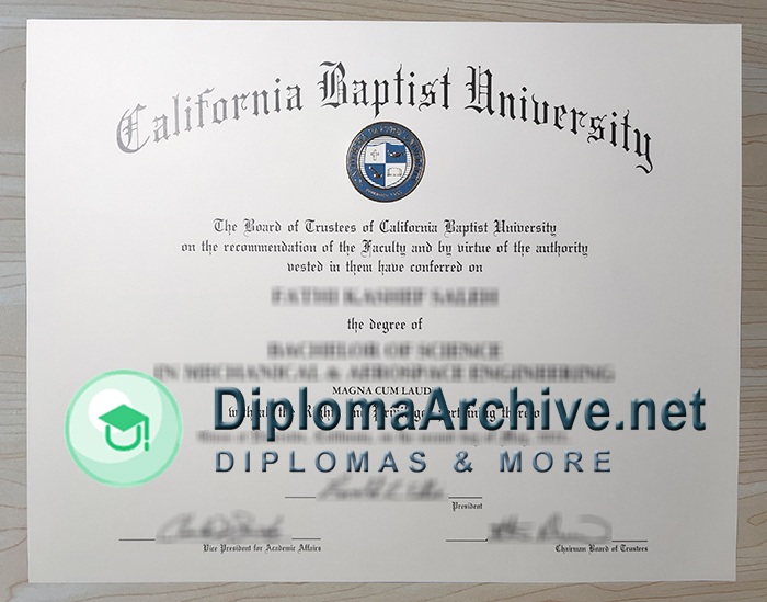 California Baptist University diploma