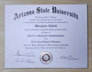 Arizona State University diploma