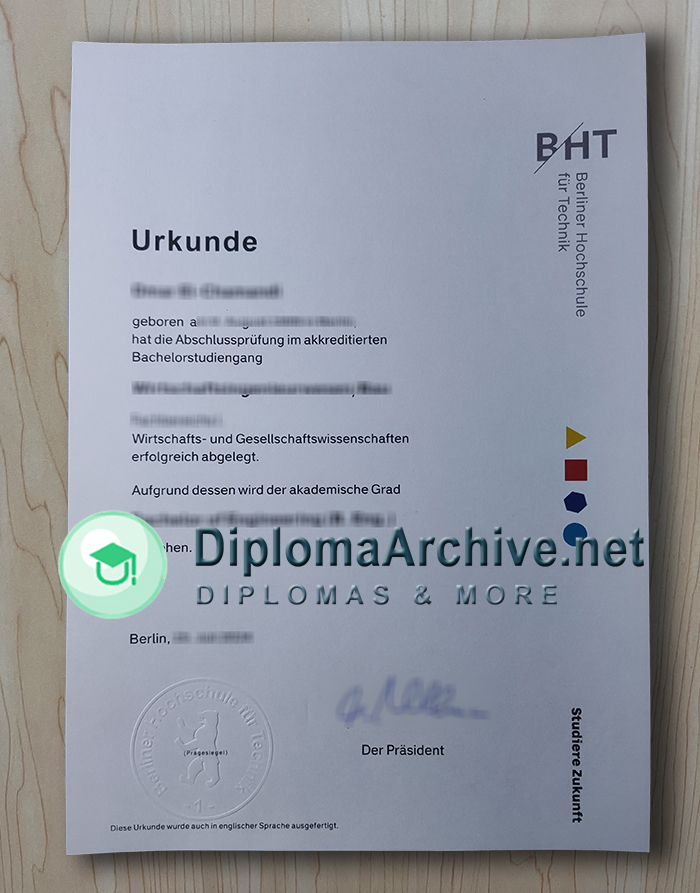 BHT Berlin diploma