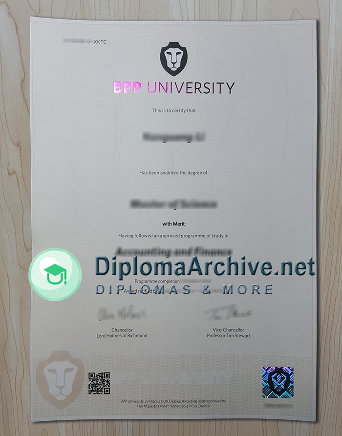 BPP University diploma
