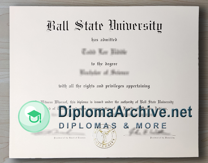 Ball State University diploma