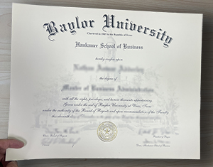 Baylor University diploma