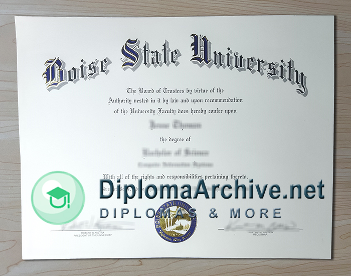 Boise State University diploma