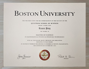 Boston University diploma