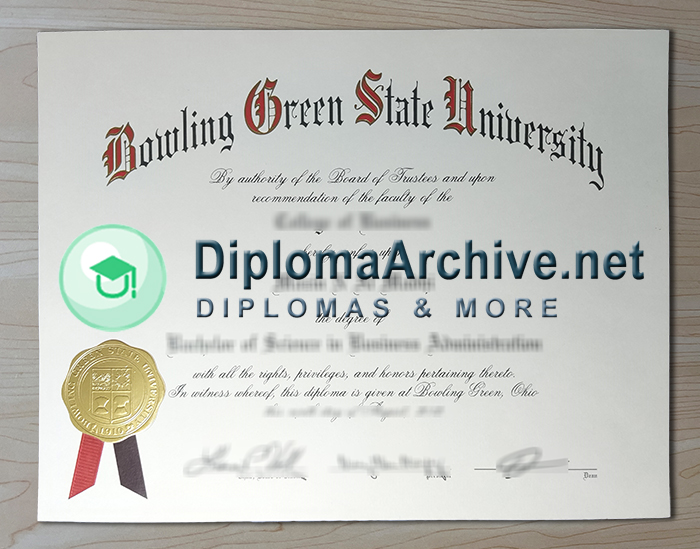 Bowling Green State University diploma