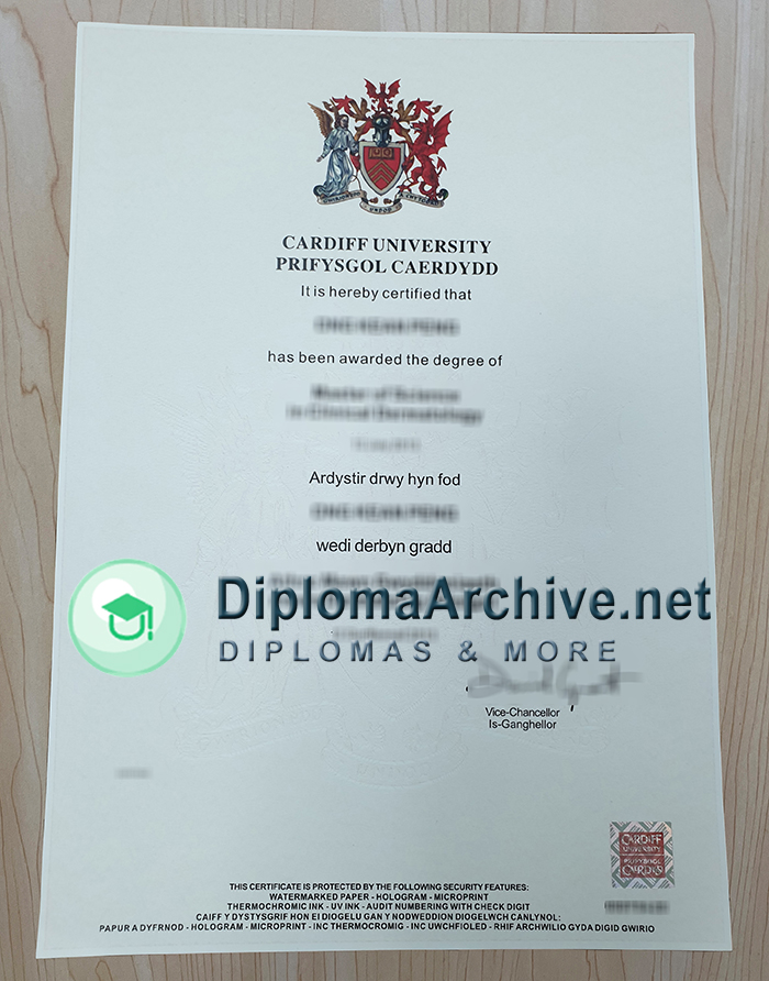 Cardiff University diploma