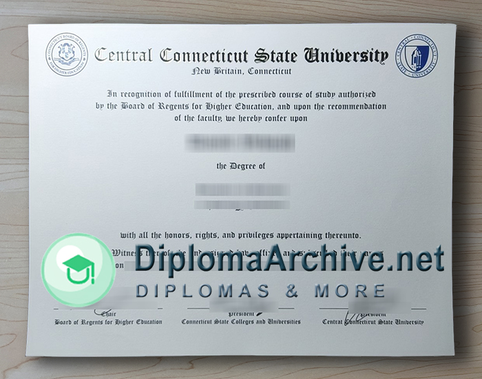 Central Connecticut State University diploma