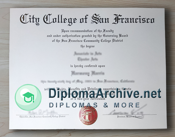 City College of San Francisco diploma