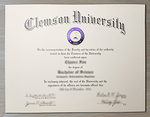 Clemson University diploma