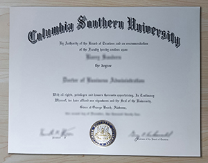 Columbia Southern University diploma