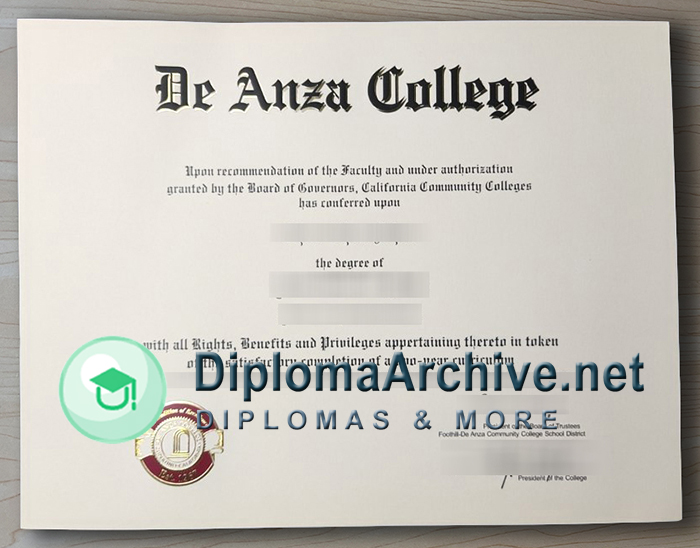 De Anza College diploma