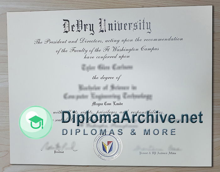DeVry University diploma
