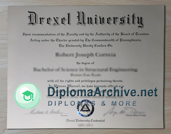 Drexel University diploma