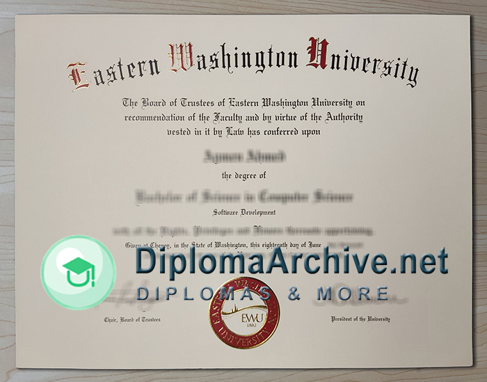 Eastern Washington University diploma