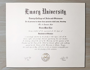 Emory University diploma