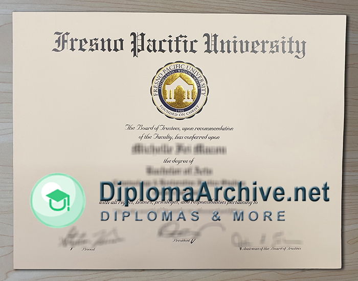 Fresno Pacific University diploma