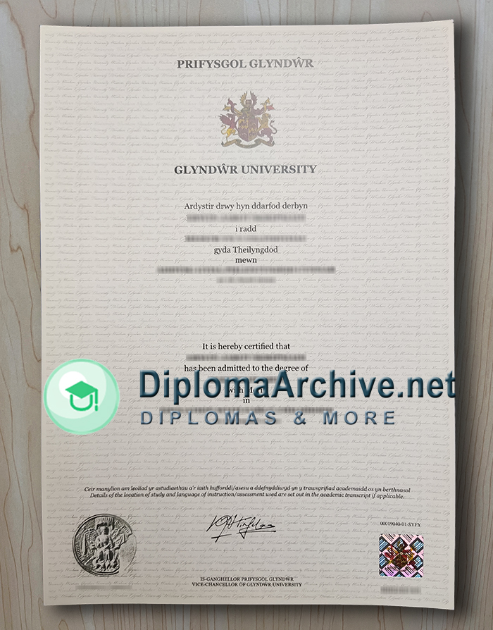 Glyndŵr University diploma