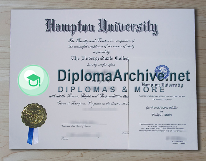 Hampton University diploma