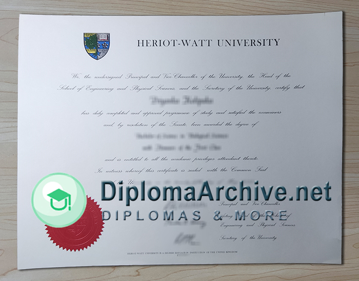 Heriot-Watt University diploma