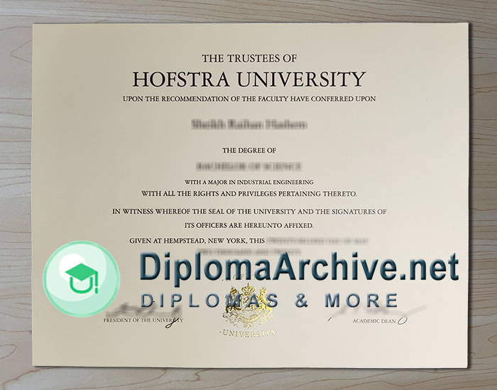 Hofstra University diploma