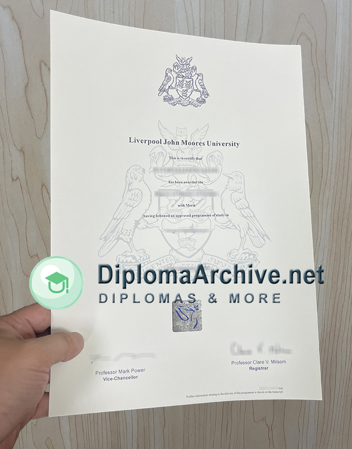 Liverpool John Moores University diploma