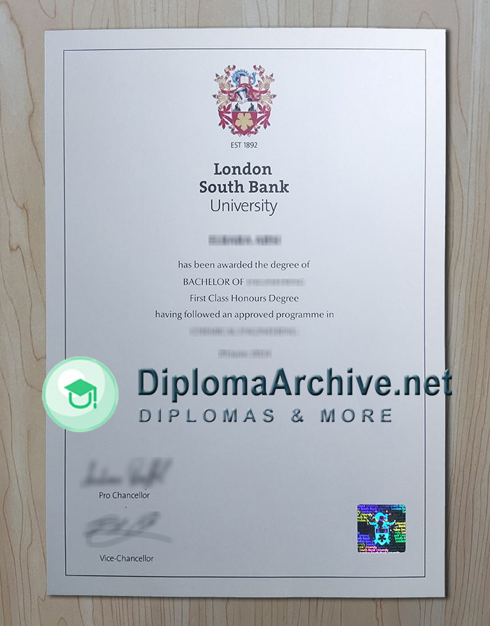 London South Bank University diploma