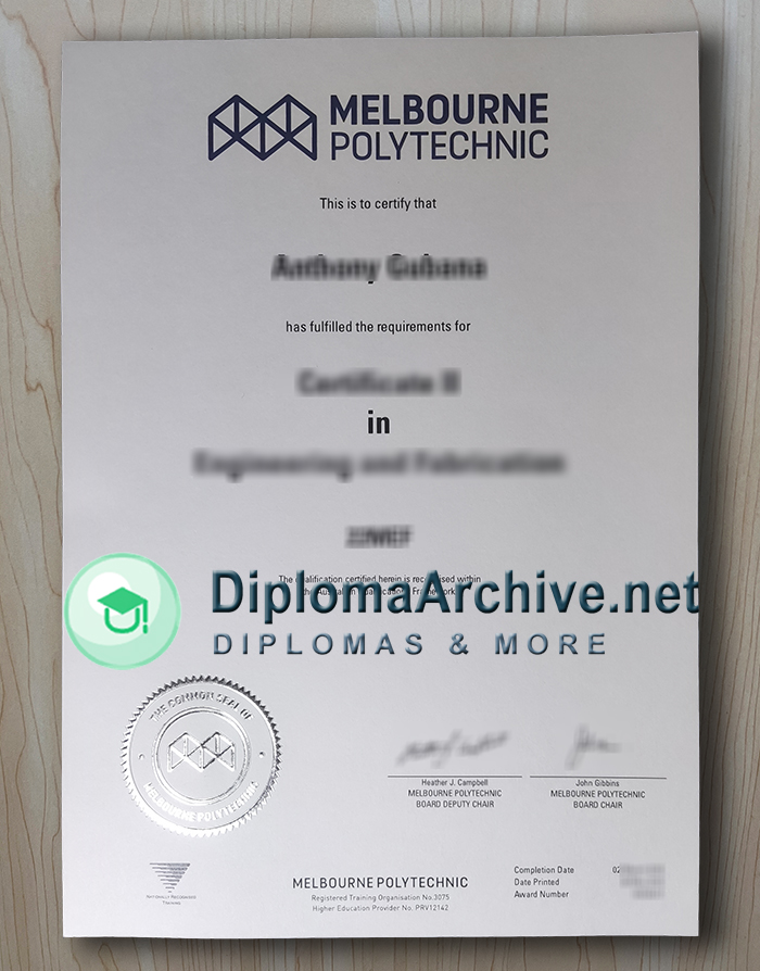 Melbourne Polytechnic diploma
