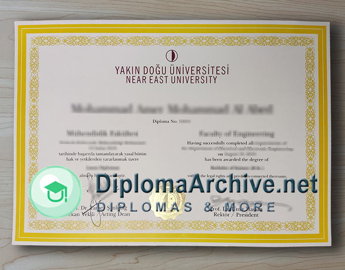 Near East University diploma