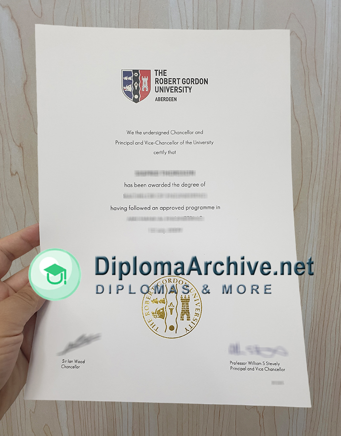 Robert Gordon University diploma