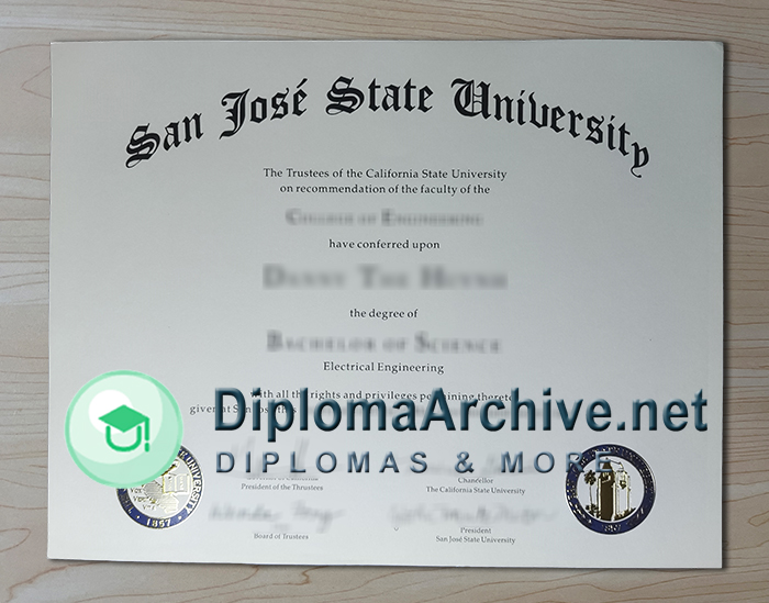 San Jose State University diploma