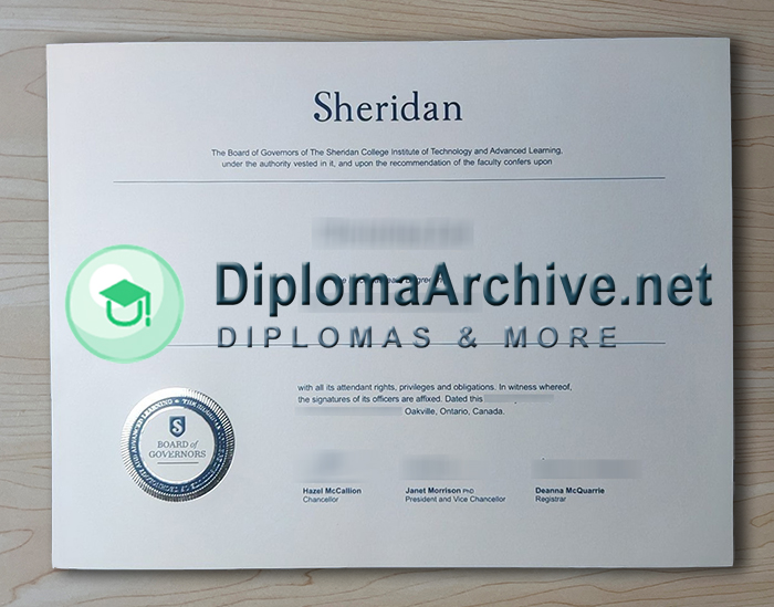 Sheridan College diploma
