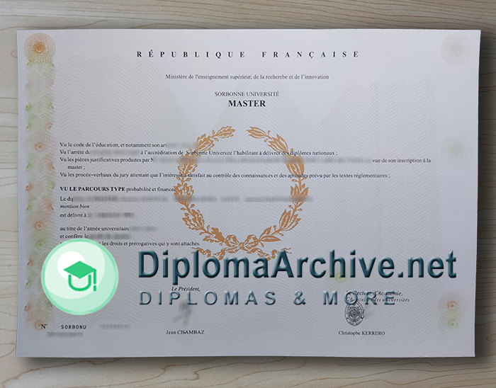 Sorbonne University diploma