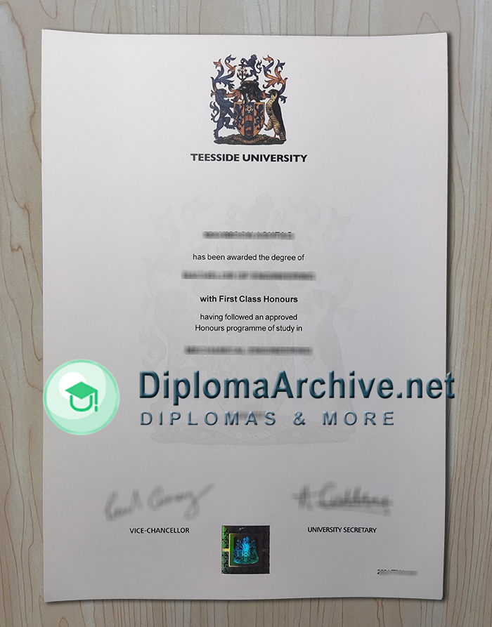 Teesside University diploma