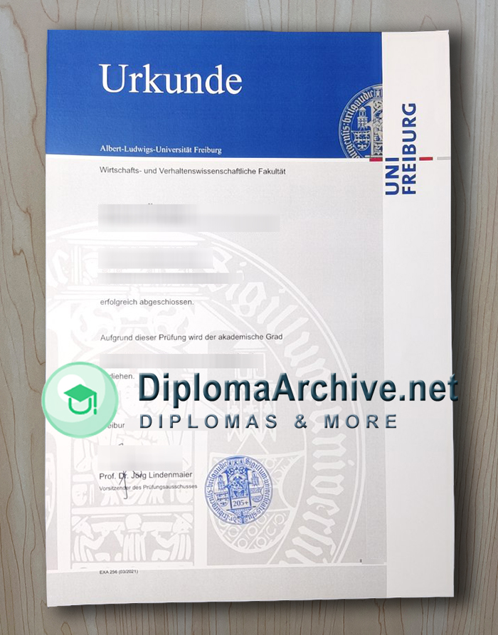 Universität Freiburg Urkunde