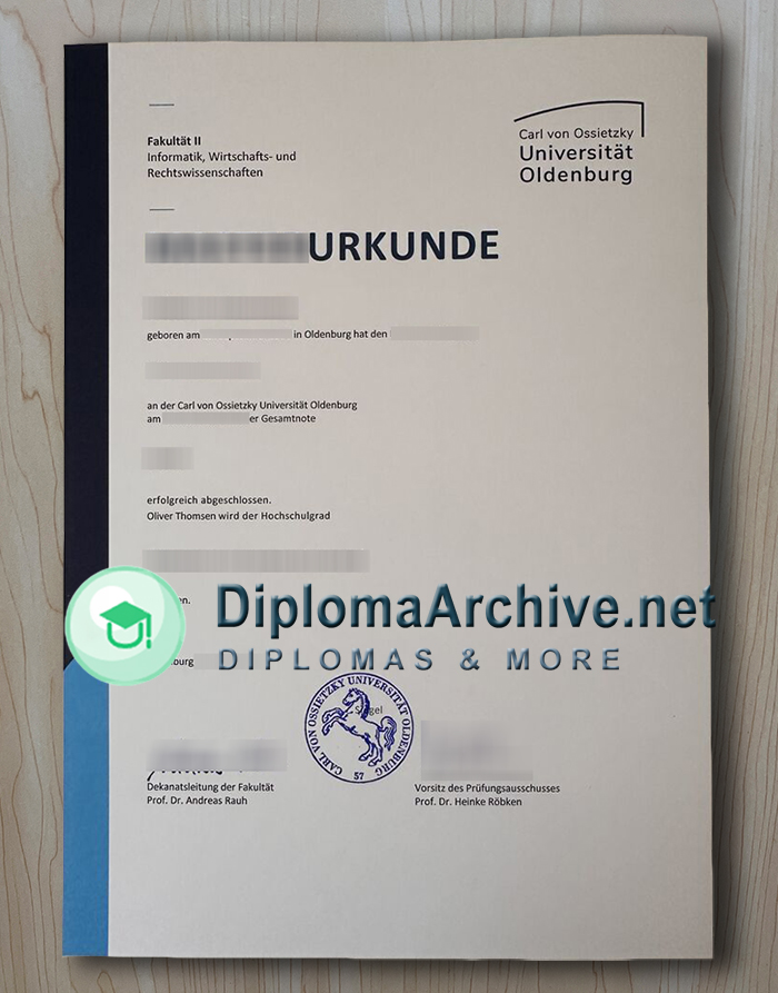 Universität Oldenburg urkunde