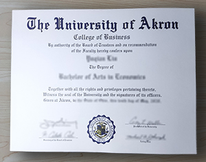 University of Akron diploma