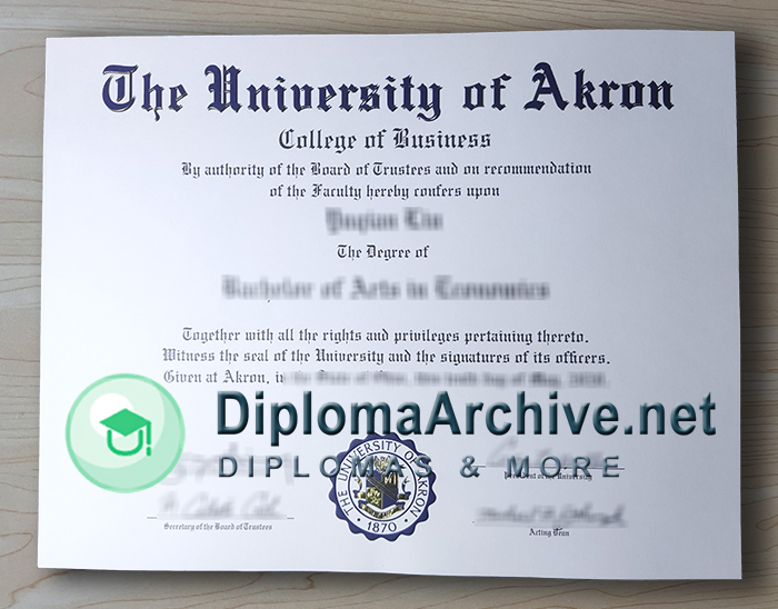 University of Akron diploma