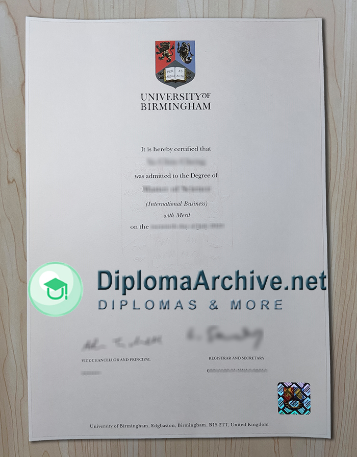 University of Birmingham degree