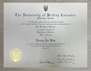 University of British Columbia diploma