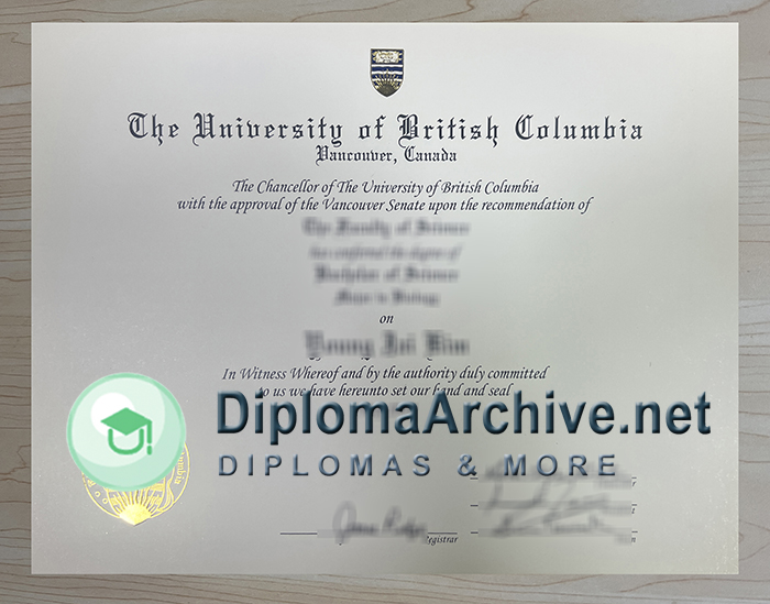 University of British Columbia diploma