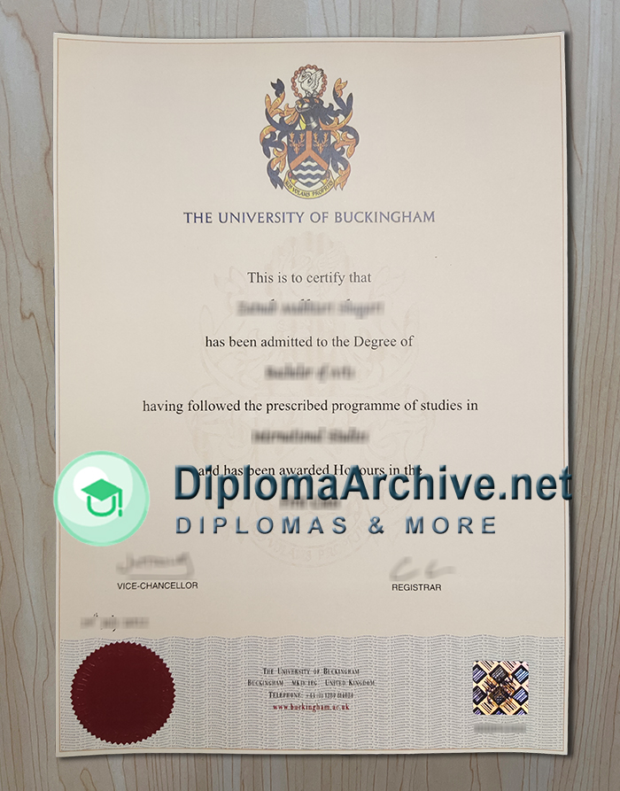 University of Buckingham diploma