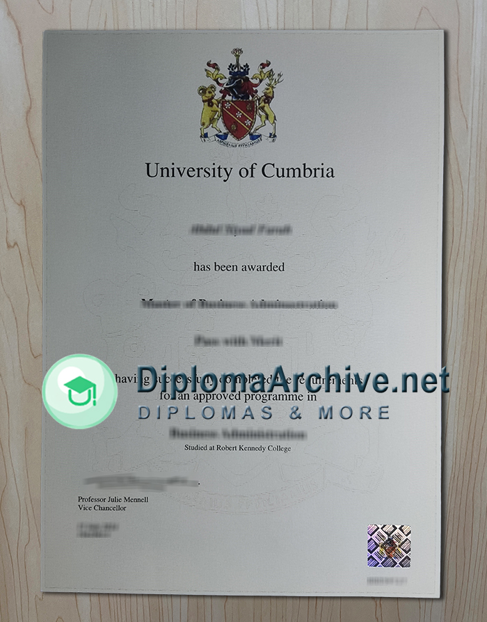 University of Cumbria diploma