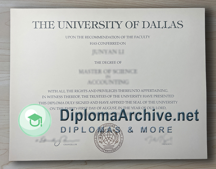 University of Dallas diploma