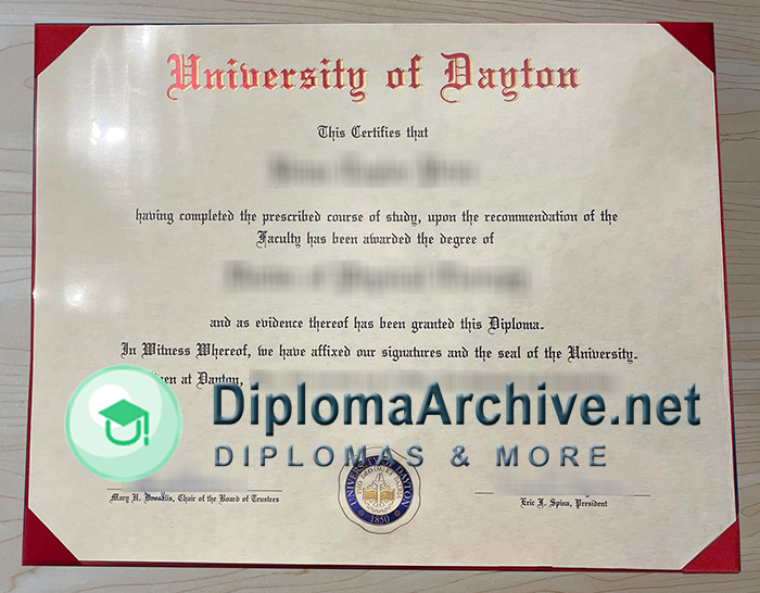 University of Dayton diploma
