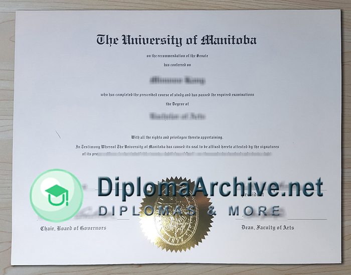 University of Manitoba diploma