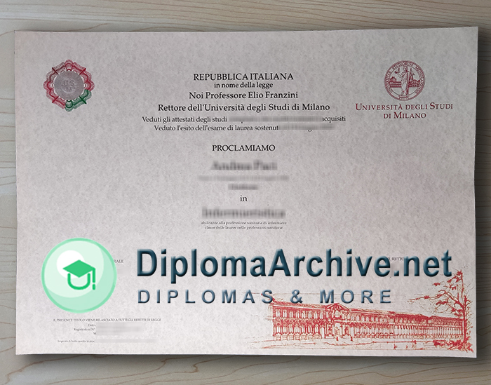 University of Milan diploma