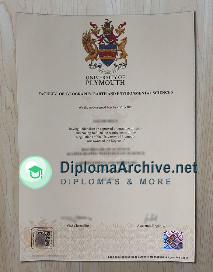 University of Plymouth diploma