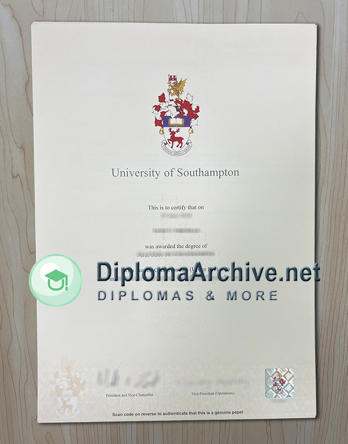 University of Southampton diploma