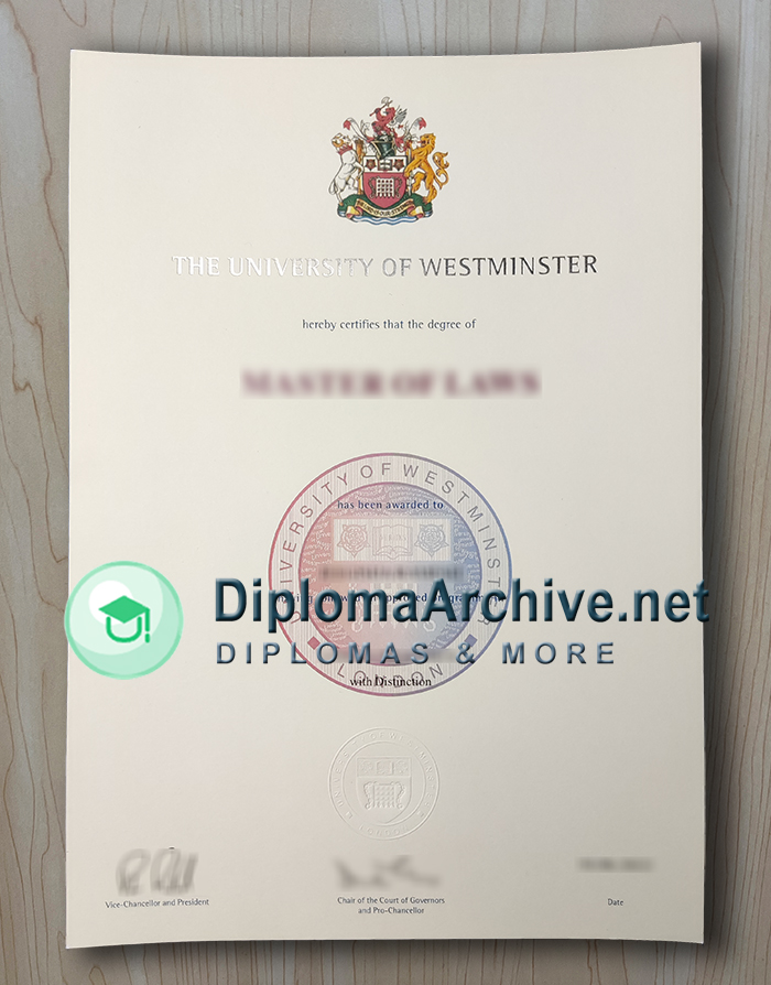 University of Westminster diploma